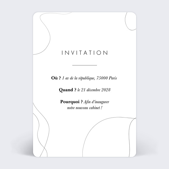 Invitation professionnelle minimaliste