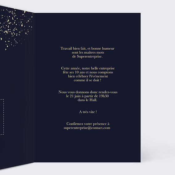 Invitation Professionnelle Bulles Fraîches