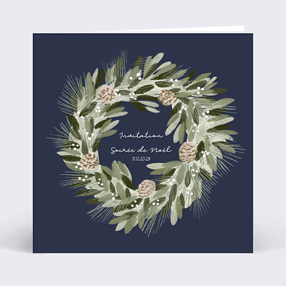 Invitation Professionnelle Couronne Pomme de Pin