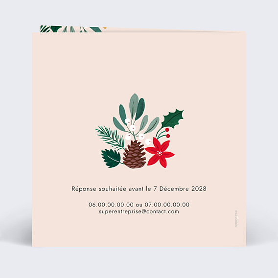 Invitation Professionnelle Végétaux Noël