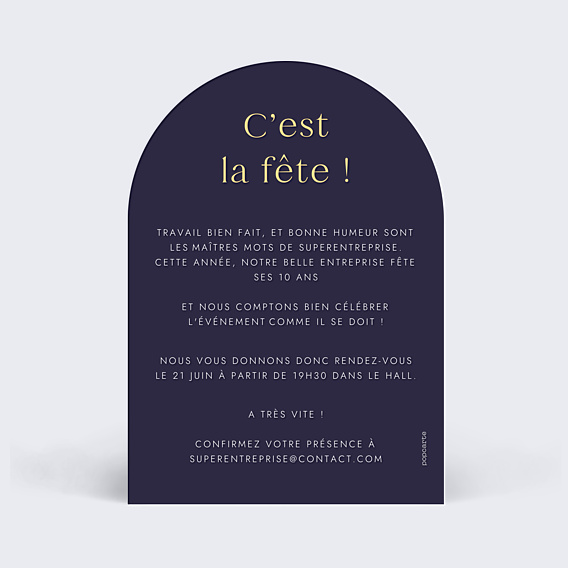 Invitation Professionnelle Pluie de Fête