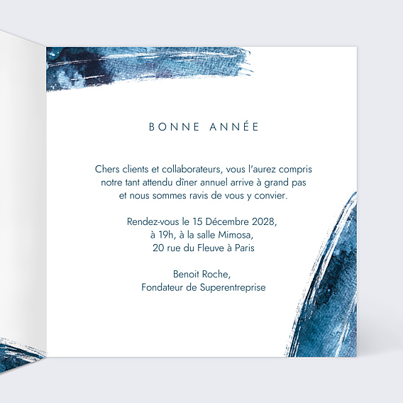 Invitation Professionnelle Flocons Peinture