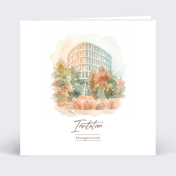 Invitation Professionnelle Votre photo en aquarelle