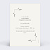 Invitation professionnelle Liseré fleuri Verso