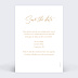 Invitation professionnelle Save the date soirée Verso