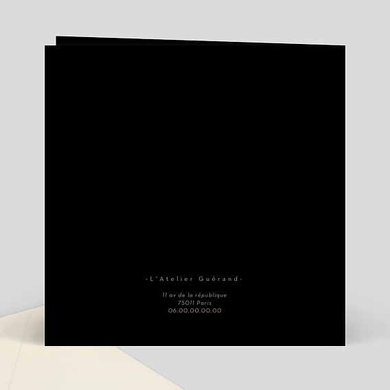 Invitation professionnelle Cuir Verso