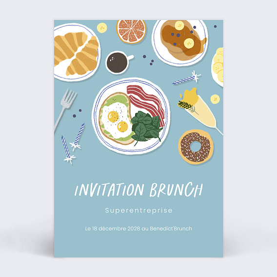 Invitation professionnelle Brunch Recto