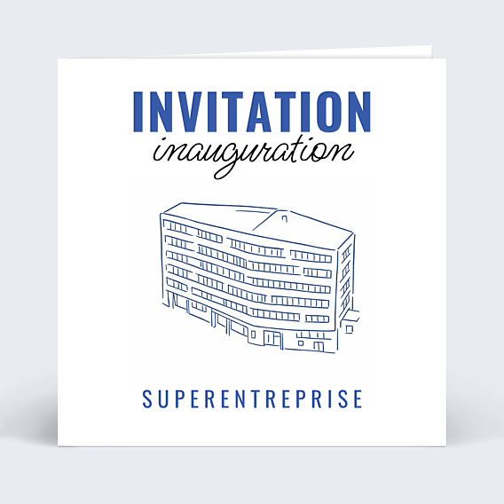 Invitation Professionnelle Votre photo illustrée au trait simple