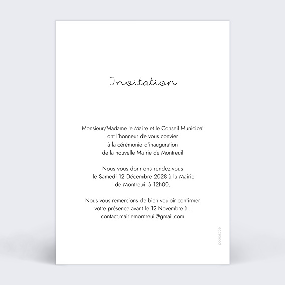 Invitation Professionnelle Inauguration picto