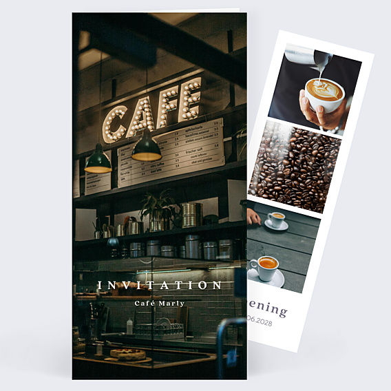 Invitation professionnelle Inauguration café