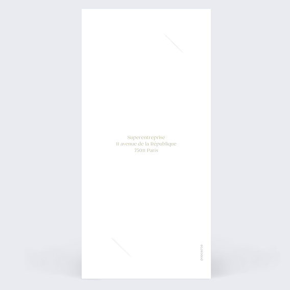 Invitation professionnelle Etiquette carré Verso