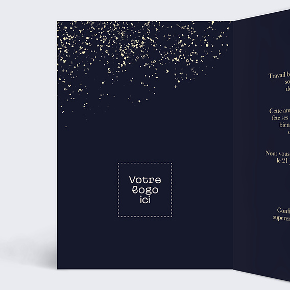 Invitation professionnelle Bulles Fraîches Intérieur Gauche