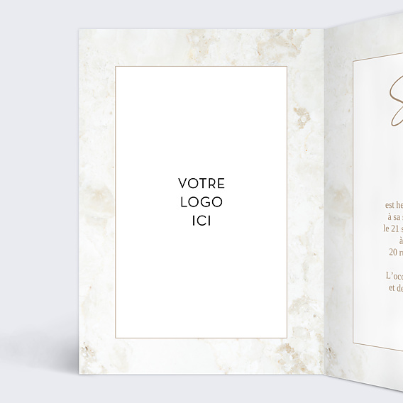 Invitation professionnelle Marbre Intérieur Gauche