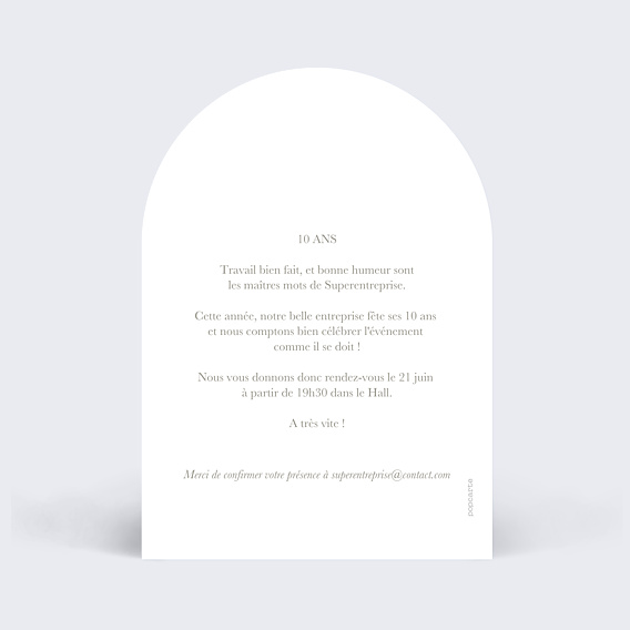Invitation Professionnelle Silver