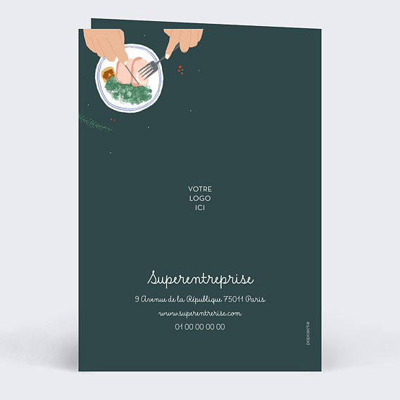 Invitation professionnelle Repas Entreprise Verso