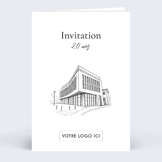 Invitation Professionnelle Votre photo en croquis