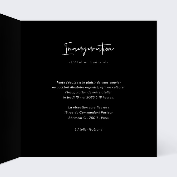 Invitation Professionnelle Cuir