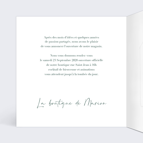 Invitation Professionnelle Bohemia avec graines