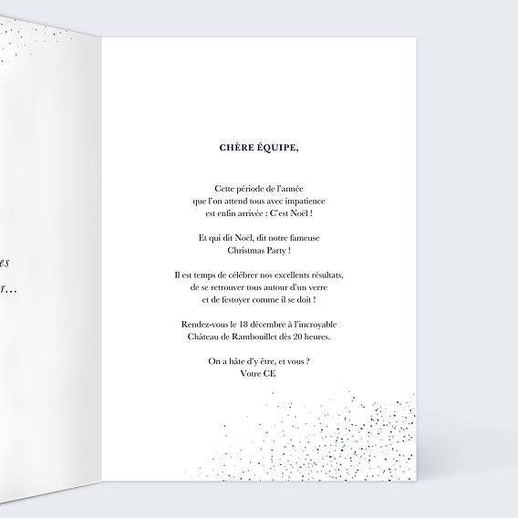 Invitation professionnelle Sous la Neige Intérieur Droit