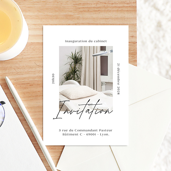 Invitation professionnelle Inauguration cabinet Après 4