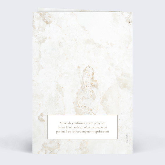 Invitation Professionnelle Marbre