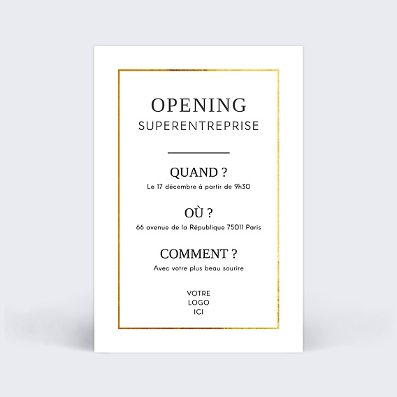 Invitation Professionnelle Grand opening