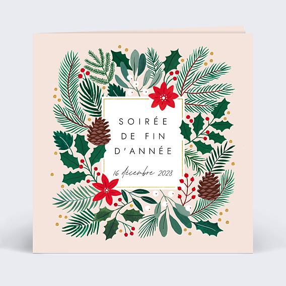 Invitation Professionnelle Végétaux Noël