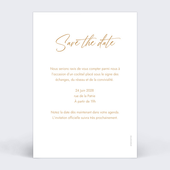 Invitation Professionnelle Save the date soirée