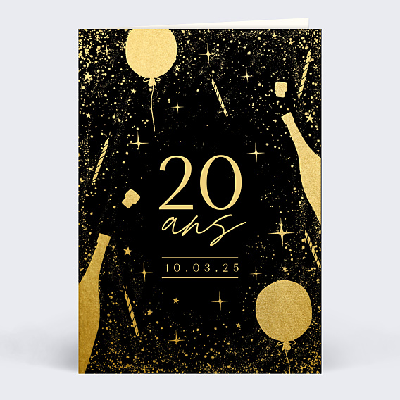 Invitation professionnelle Champagne festif