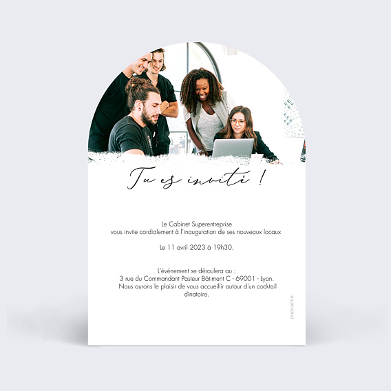 Invitation professionnelle Manuscrite Verso