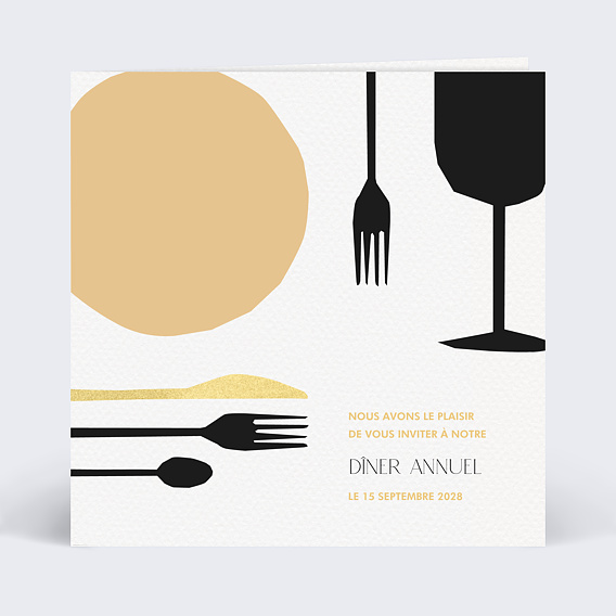 Invitation professionnelle Diner Entreprise Recto