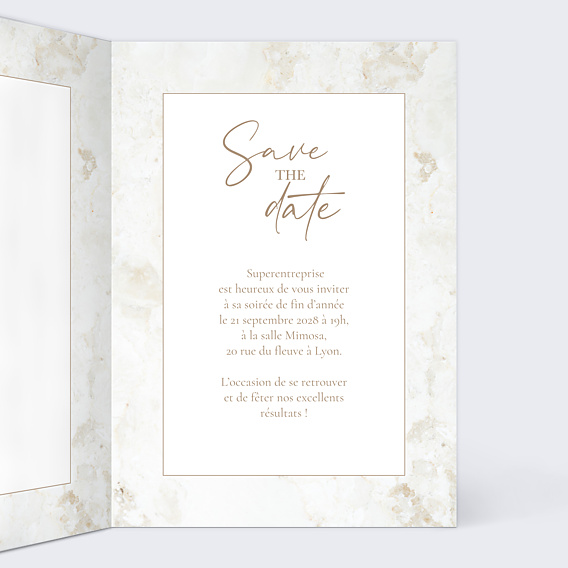 Invitation Professionnelle Marbre