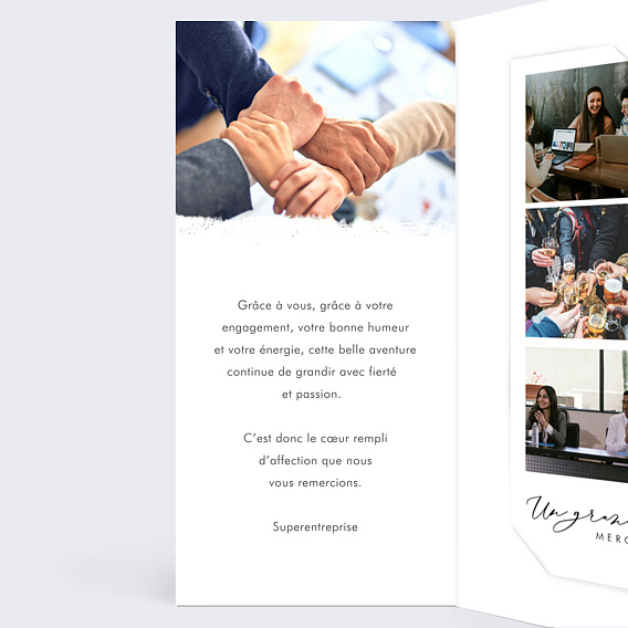 Invitation professionnelle Effet photo Intérieur Gauche