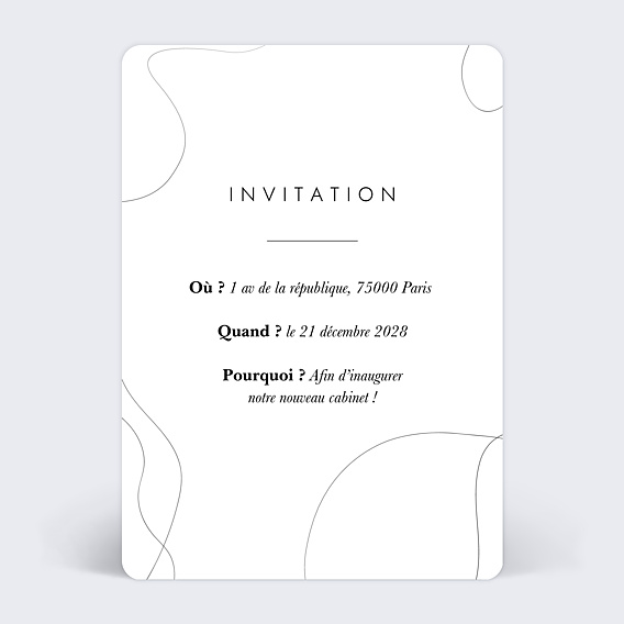 Invitation Professionnelle minimaliste
