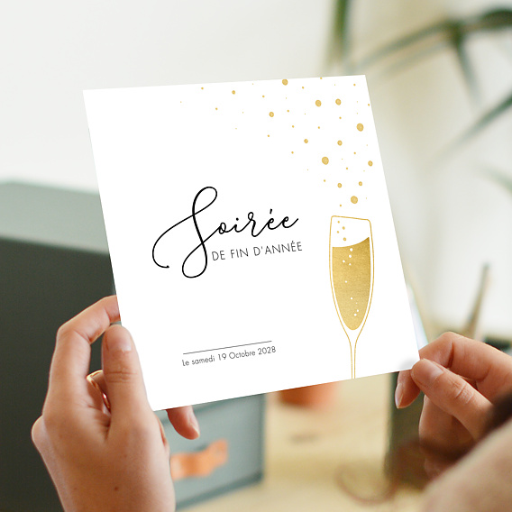Invitation professionnelle Champagne Après 4