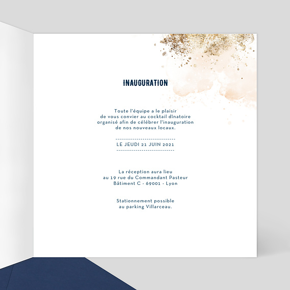 Invitation professionnelle Dorure Mystique Intérieur Droit