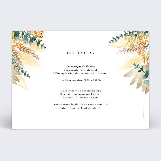 Invitation professionnelle Bohemia Verso