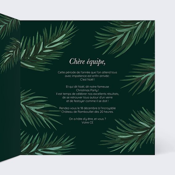 Invitation Professionnelle Boules de Noël Ornements