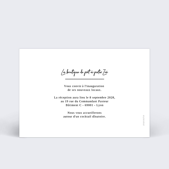Invitation Professionnelle Ruban Rouge