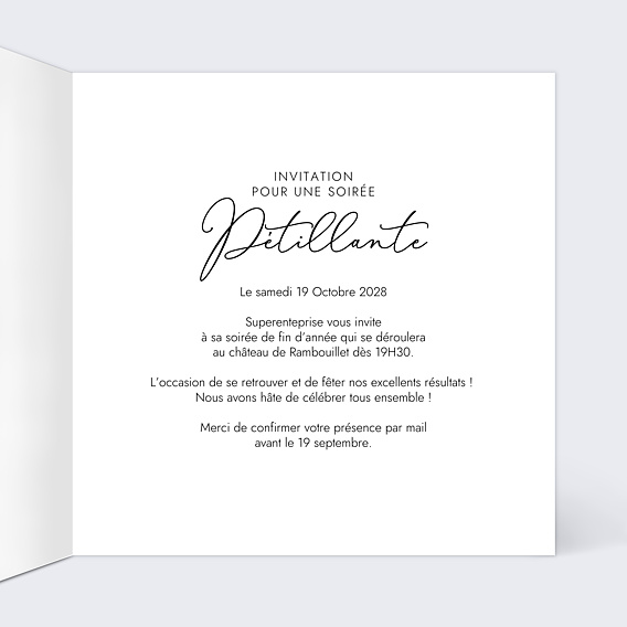Invitation Professionnelle Champagne
