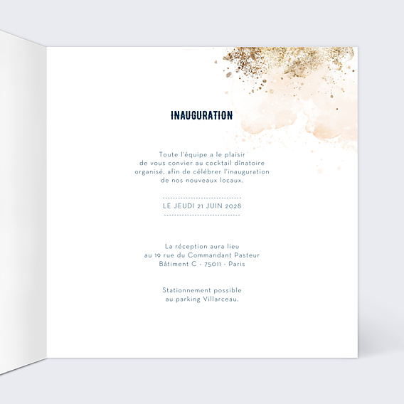 Invitation Professionnelle Dorure Mystique