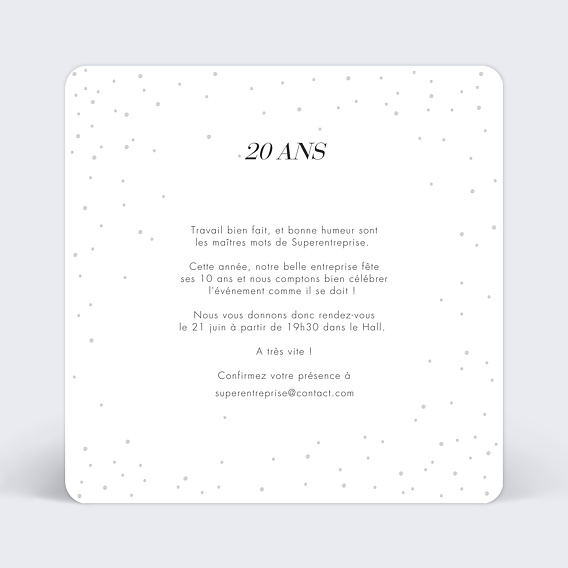 Invitation professionnelle Levons nos Verres Verso