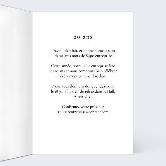 Invitation Professionnelle Votre photo en croquis