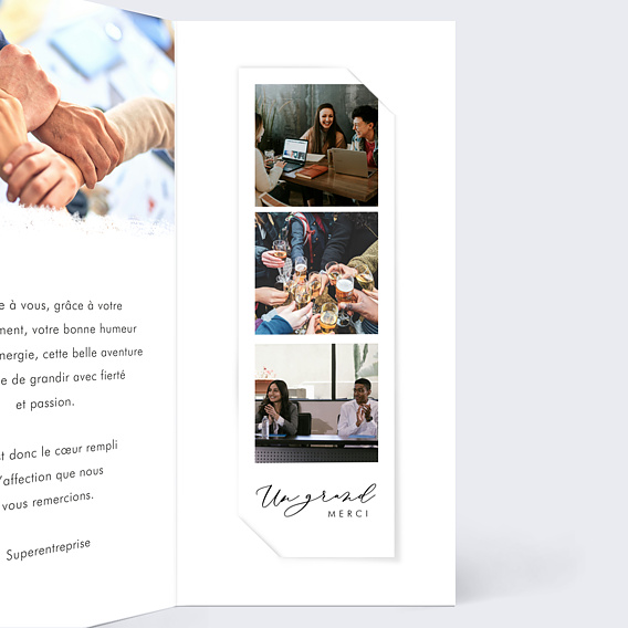 Invitation professionnelle Effet photo Intérieur Droit