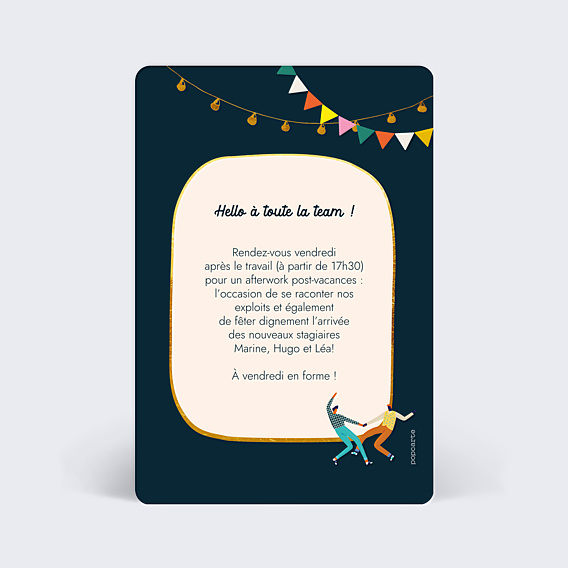 Invitation Professionnelle Apéro équipe