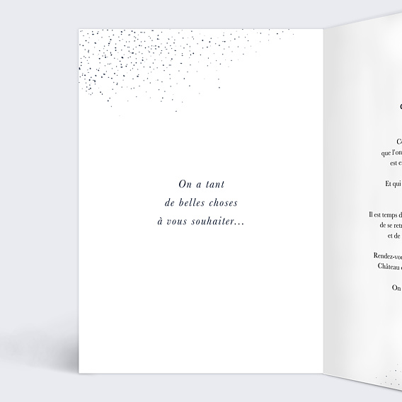 Invitation professionnelle Sous la Neige Intérieur Gauche