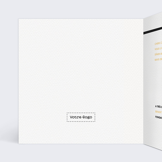 Invitation professionnelle Diner Entreprise Intérieur Gauche