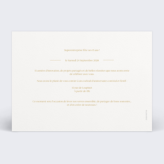 Invitation Professionnelle Lettering