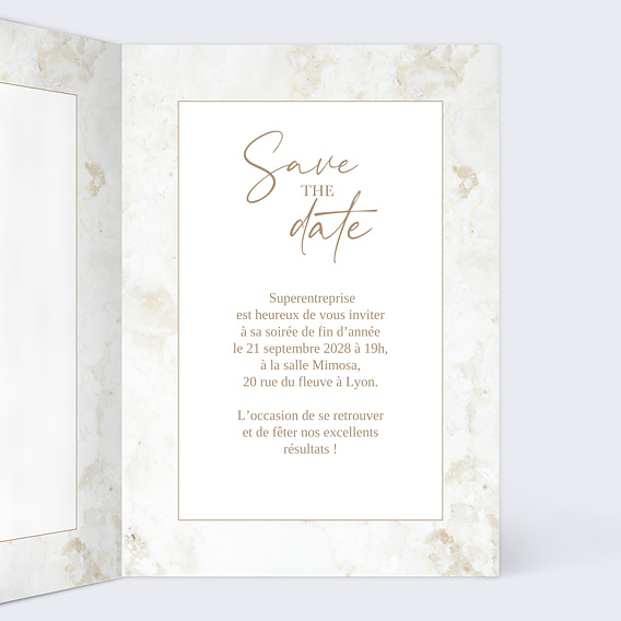 Invitation professionnelle Marbre Intérieur Droit