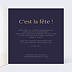 Invitation professionnelle Pluie de Fête Intérieur Droit